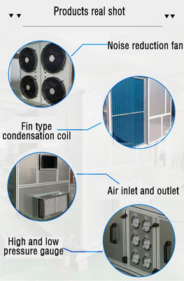 อาคารสํานักงาน Cooling AHU Air Handling Unit With High Efficiency Condensation Coil อุปกรณ์ระบายอากาศที่มีอัตราประสิทธิภาพสูง