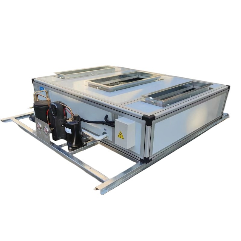 1-5HP Super Slim Ceiling Hanging Water Cooled DX Air Handling Unit การทําความสะอาดอากาศ HVAC สําหรับอุตสาหกรรม