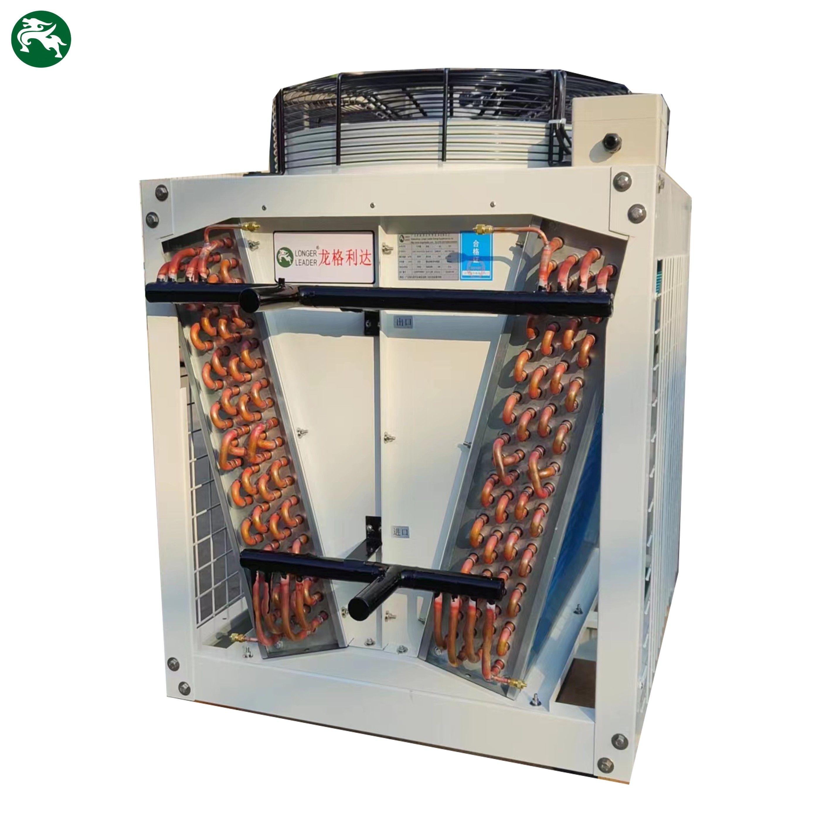 ทองแดง Tube อลูมิเนียม Fin เครื่องเย็นอากาศแห้ง สําหรับศูนย์ข้อมูล Immersion Cooling